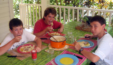 Le repas traditionnel de ptes